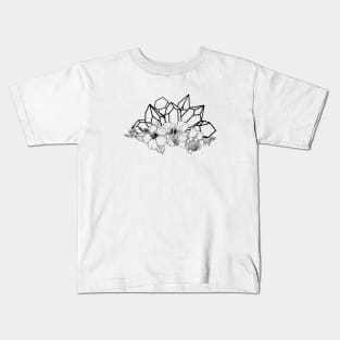 Crystals and flowers Kids T-Shirt